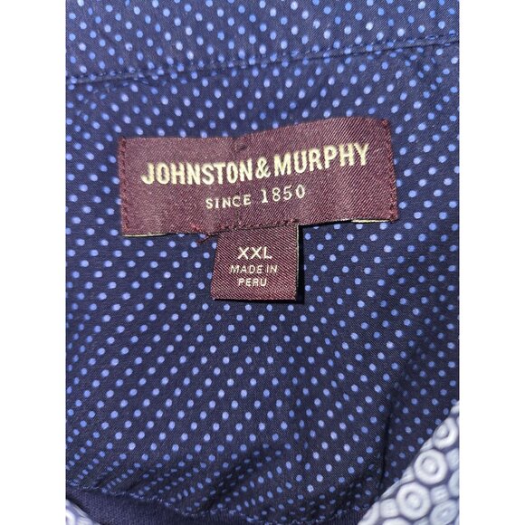 Johnston & Murphy Mens XXL Navy Polo Thin Fit - Picture 5 of 7